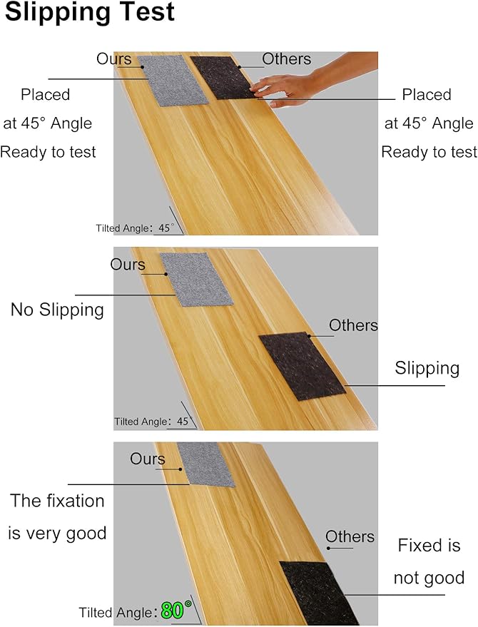 Non Slip Rug Pad Grippers - 2x8, 1/8" Thick, (Felt + Rubber) Double Layers Area Carpet Mat Tap, Provides Protection and Cushioning for Hardwood or Tile Floors