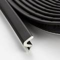 Weather Stripping Door Seal Strip - Soundproof Q-Shaped Foam for Exterior Door Frame, Large Gap Seal, Noise Cancelling, Easy to Install (Black, 26FT)