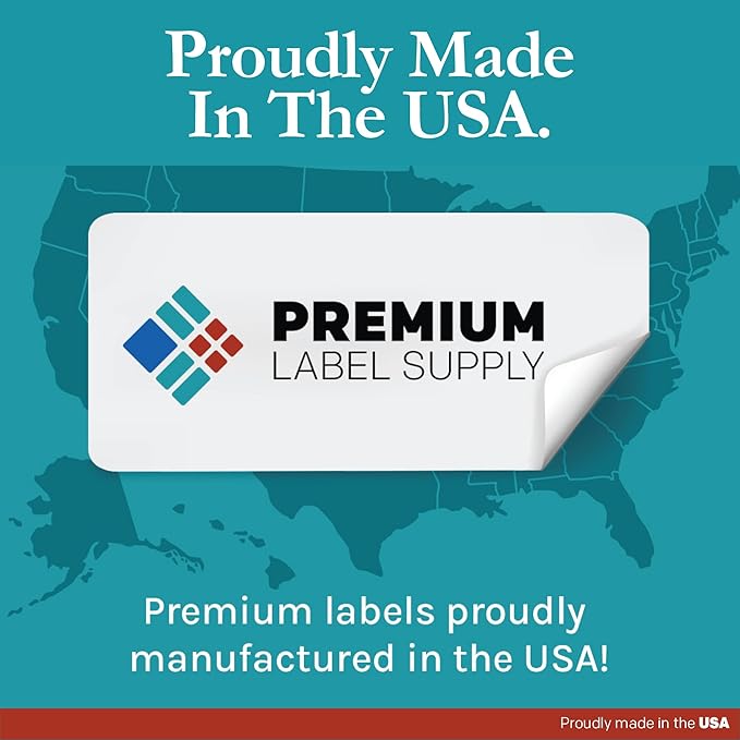 Premium Label Supply White Sticker Mailing Labels – 3.75" x 2" – Laser/Inkjet Compatible – (8 per Sheet), 25 Sheets – 200 Total Adhesive Labels