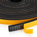 33 Feet Weather Stripping Door Seal, 1/2" Wide X 1/16" Thick Door Seal Strip High Density Foam Tape Adhesive Strip for Door Soundproofing,Window Insulation (1/2" x 1/16" x 33FT,Black)