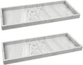 Countertop and Vanity Tray - 2 PC Large 11.7" Silicone Bathroom Trays, Counter Organizer, Dish Soap Sponge Holder Kitchen Sink Tray Organizer, Sink Caddy Toothbrush Key Kitchen Soap Trays