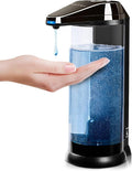 Secura 17oz / 500ml Premium Touchless Battery Operated Electric Automatic Soap Dispenser w/Adjustable Soap Dispensing Volume Control Dial (Dark Gunmetal)