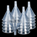 20PCS Plastic Funnels, 4.7'' Clear Plastic Funnels, Wide Mouth Funnel for Filling Bottles, Large Funnel with Long Reaching Spout for Liquid Spices Powder Lotion Perfume Automotive Use