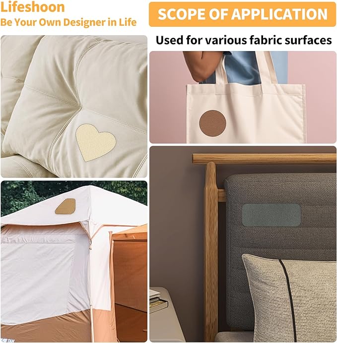 Fabric Repair Patches, 17X79 Inch Canvas Self-Adhesive Fabric Patches Tape Durable, DIY Large Canvas Repair for Sofa, Couches, Furniture, Chair, Clothing （17X79 Inch, Grey）