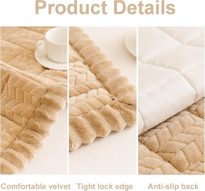 Mivnue Pet Couch Cover Protector Sofa Covers for Pets Washable Non Slip Couches and Sofas Dog Mat (Coffee, 27.6" x 59.1")