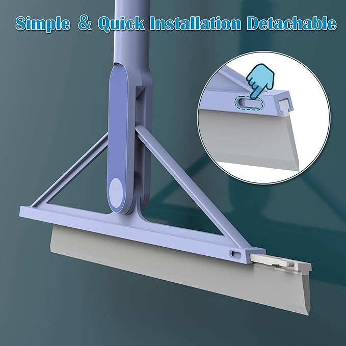 KOLLIEE 61" Replacement Rubber Squeegee Broom Blade 2 Pcs Window Squeegee Blade Cleaning Supplies