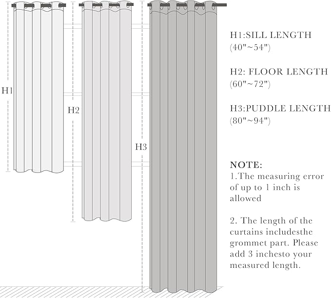 PONY DANCE Pure White Blackout Curtains for Bedroom 84 Inch Length 2 Panels Set, Privacy Thermal Insulated Room Darkening Grommet Drapes for Living Room Window, W34 x L84 Inch