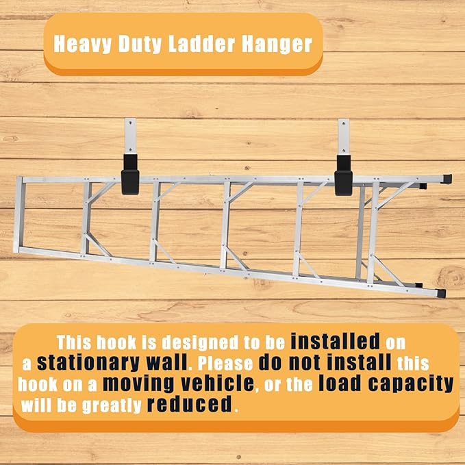 Heavy Duty Utility Hooks for Wall Mount, Garage Wall Hooks, Multi-Use Hose, Bike, Ladder, Chainsaw & Leaf Blower Hanger - 2 Medium (2 M)