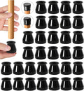 32 Pcs Chair Leg Protectors for Hardwood Floors, Silicone Felt Furniture Leg Cover Pad for Protecting Floors from Scratches and Noise, Smooth Moving，Small(Fit Round Diameter：5/16" to 1-5/16")