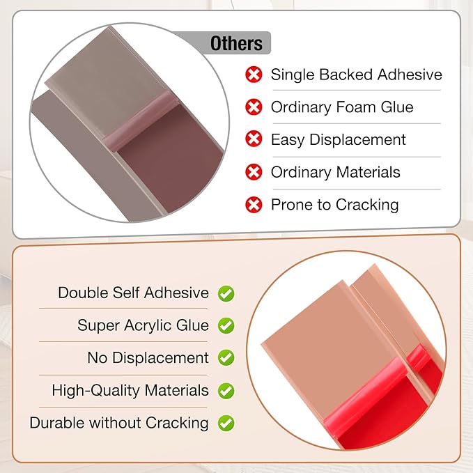 Floor Transition Strip Self Adhesive Vinyl Door Threshold for Doorways Carpet Edging Trim Overlap Edge Reducer for Laminate Floor, Carpet, Tile (Smoked Brown Wood Grain, 2/5" to 3/5", 3.3Ft)