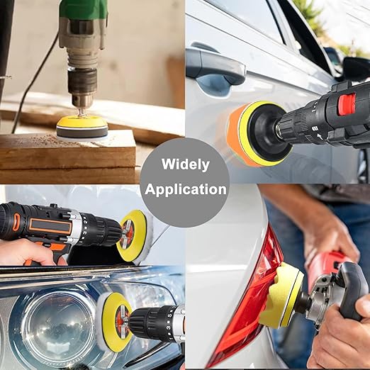 3 Inch Sanding Disc Car Headlight Restoration Kit, 120 Pcs Hook and Loop Wet Dry Sandpaper 60 to 10000 Grits Drill Polishing Buffing Pads Sponge with Rotary Tools for Car Metal Wood Glass