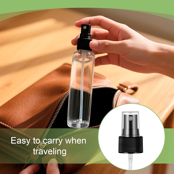 8Pcs Spray Nozzle for Bottles, Durabble Easy-to-use Spray Can nozzles, Spray Bottle Nozzle Replacement with Plastic Dip Tube for Cleaning Solutions (Black)
