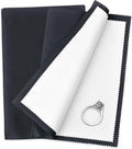 SEVENWELL Silver Polishing Cloth, Jewelry Cleaner Cloth for Sterling Silver Jewelry, Gold, Platinum, Silverware, Diamonds, Gemstones, Coins (Black)