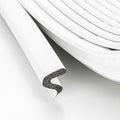 Weather Stripping Door Seal Strip - Soundproof Q-Shaped Foam for Exterior Door Frame, Large Gap Seal, Noise Cancelling, Easy to Install (White, 40FT)