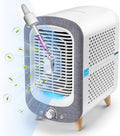 Jafanda Air Purifier for Home Bedroom 780sq ft, HEPA & Activated Carbon, Air Cleaner with Fragrance Sponge & Nightlight for Smoke, Allergies, Dust, Odor, VOC, Pet Dander, Pollen, Office, Desktop,Grey