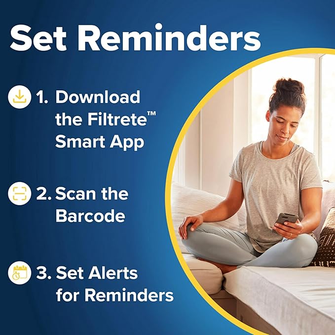 Filtrete 24x24x1 AC Furnace Air Filter, MERV 11, MPR 1000, Micro Allergen Defense, 3-Month Pleated 1-Inch Electrostatic Air Cleaning Filter, 6 Pack (Actual Size 23.81x23.81x0.81 in)