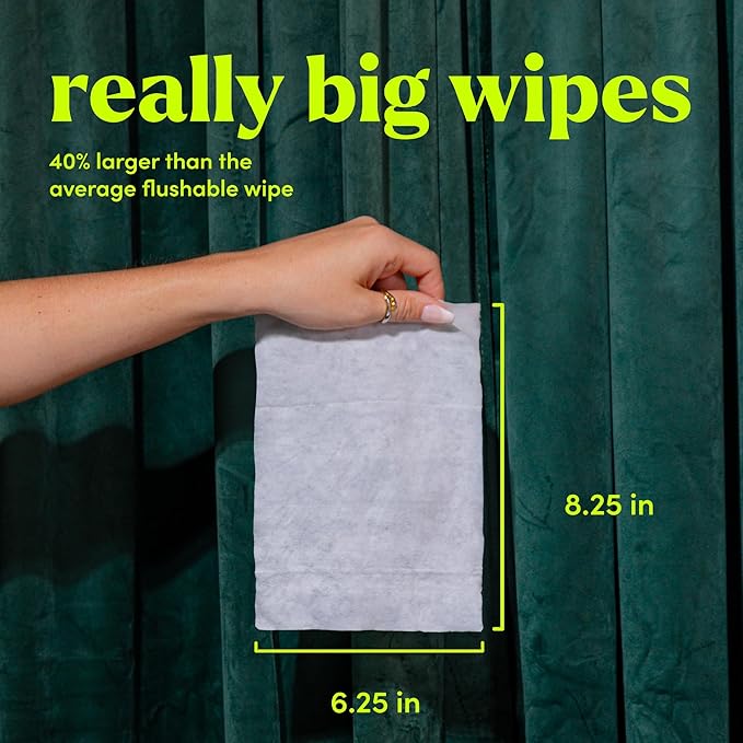 goodwipes Flushable Butt Wipes - Vitamin E & Aloe - Sewer & Septic Safe - Extra Large Adult Wet Wipes For Women & Men - Bathroom Essentials - Shea Coco, 318 Count (6 Packs + 1 Travel)
