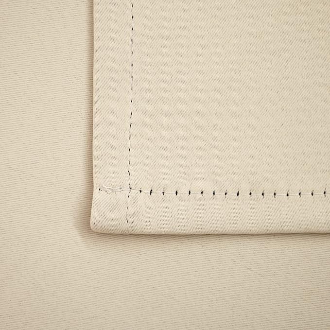 Pickluc Cafe Curtain (Half Window Curtain) 24 Inches Length, Rod Pocket Kitchen Curtain, Short Blackout Curtain for Small Window, 30" Wide and 24" Long, 2 Panels, Ivory