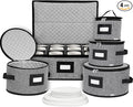 homyfort China Storage Containers, Hard Shell for Plates, Moving Boxes for Dishes, Cups, Mugs, Tableware Moving Supplies for Kitchen Organization- 5-Piece Set (5-piece set)