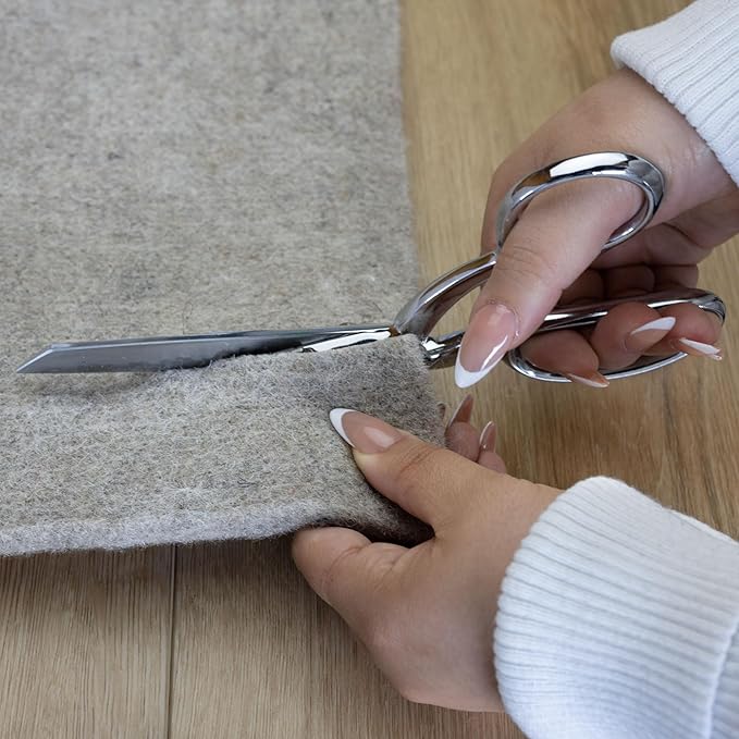 RUGPADUSA - Eco-Plush - 8' Round - 3/8" Thick - 100% Felt - Extra Cushioned Rug Pad - Available in 3 Thicknesses, Many Custom Sizes