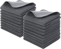 KinHwa Kitchen Washcloths for Dishes Absorbent Microfiber Dish Cloths Quick Dry Dish Rags with Poly Scour Scrub Side Ideal for Kitchen Cleaning (Gray, 12inchx12inch 18 Pack)