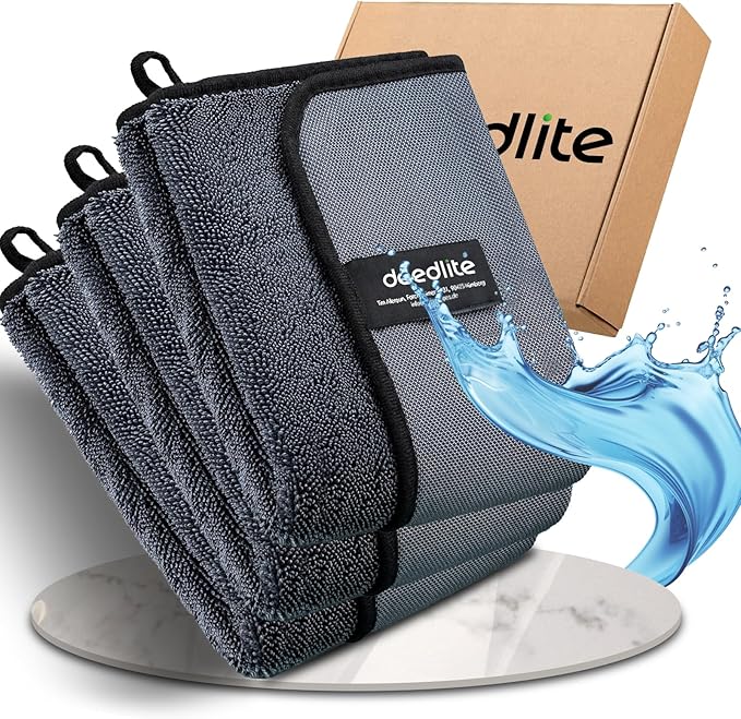 Shiny Bath Wipes Shower Cleaning Cloths, Premium Car Drying Towel | Ultra Absorbent Twisted-Loop Design| Microfiber Towel for Car, Shower Cabin, Household