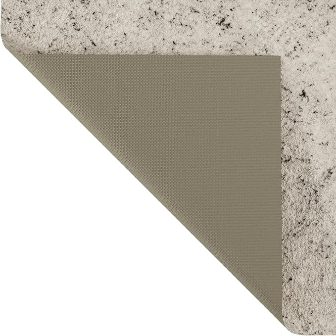 Ottomanson 7'8" x 8' Non-Slip Rug Pad Gripper 1/12 Inch Ultra Thin Dual Surface Felt + Rubber Gripper - Safe for All Floors, Cream
