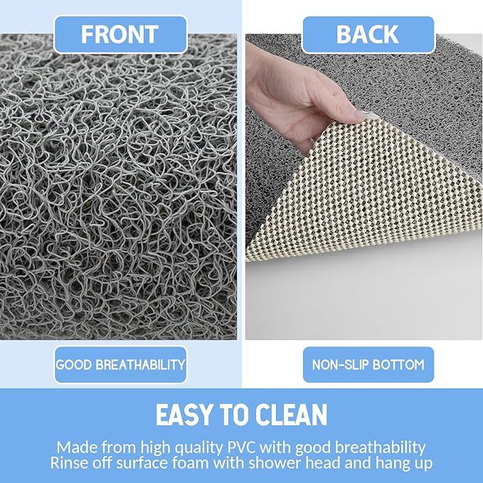 Non Slip Bathtub Mat,Anti Slip Shower Mat,Fast Drying Bath Tub Mats,Foot Scrubber Mat,Anti Slip Mat for Tub,Floor,Bathroom,Home,Kitchen,Hotel