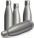 MEWAY 17oz Sport Water Bottle 4 Pack Vacuum Insulated Stainless Steel Leak-Proof Double Wall Cola Shape Water Bottle,Keep Drinks Hot & Cold(Cold Gray,4 Pack)