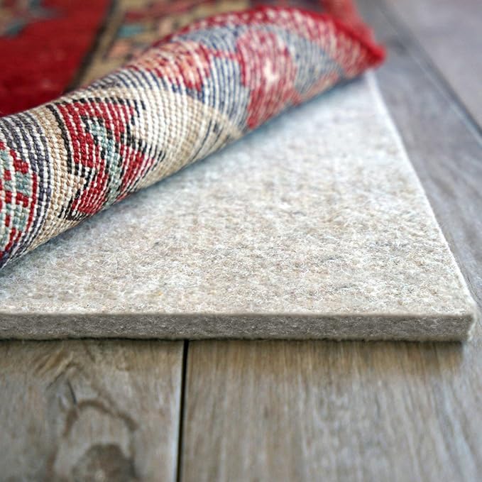 RUGPADUSA - Eco-Plush - 7'x11' - 3/8" Thick - 100% Felt - Extra Cushioned Rug Pad - Available in 3 Thicknesses, Many Custom Sizes