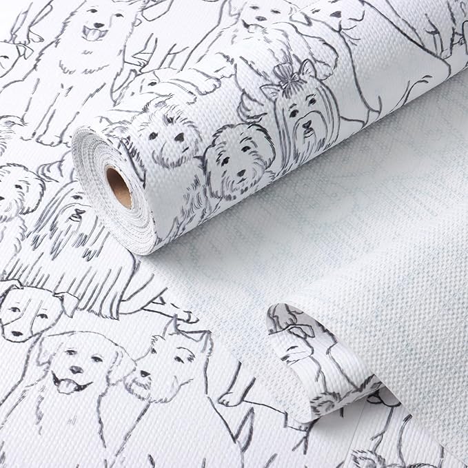 Animal Shelf and Drawer Liner for Cabinets, 12IN x 20FT Non-Adhesive and Strong Non-Slip Dog Shelf Cabinet Drawer Liners for Kitchen, Waterproof Cupboard Liners,Easy to Clean