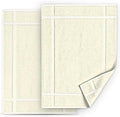 Pearl Linens Pack of 2 100% Cotton Bath Mat 18x25 inches, Soft & Absorbent Quick Dry Bathroom Mats Set, Not Bathroom Rugs, After Shower Mats, Bath Tub Mat, 687 GSM, Machine Washable, Ivory