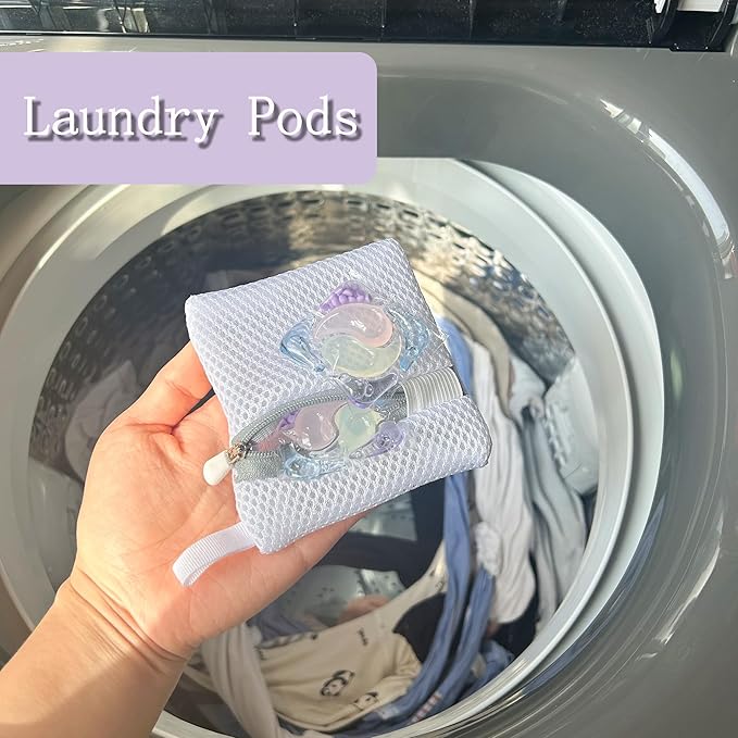 4PCS Laundry Pod Anti-Sticking Bag Laundry Pods Dissolution Protection Bag Scent Beads Bags Durable Storage Bag for Pods Scented Beads
