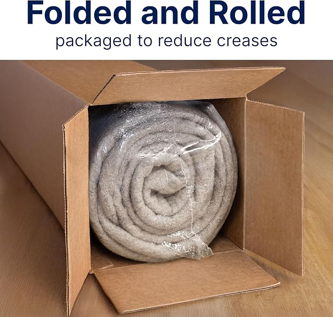 RUGPADUSA - Eco-Plush - 9' Square - 3/8" Thick - 100% Felt - Extra Cushioned Rug Pad - Available in 3 Thicknesses, Many Custom Sizes
