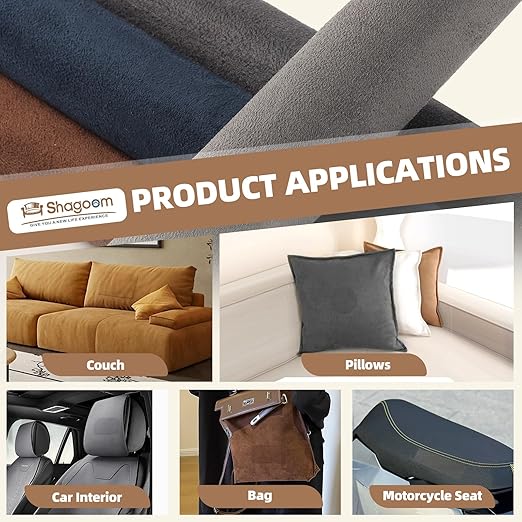 Suede Repair Patch, Large Fabric Repair Tape, Self-Adhesive Fabric Patches for Furniture, Couch, Sofa, Car Interior, Shoes, Hand Bag, Clothing (Dark Brown, 3.5X79 Inch)