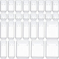 SMARTAKE 28 Piece Drawer Organizers with Non-Slip Silicone Pads, 4-Size Desk Drawer Organizer Trays Storage Tray for Makeup, Jewelries, Utensils in Bedroom Dresser, Office and Kitchen, Clear