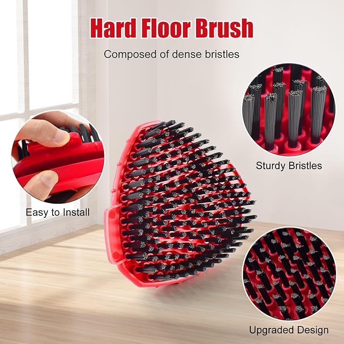 Mop Handle for Ocedar, Scrub Brush and Spin Mop Base Compatible with O Cedar EasyWring 1 Tank Spin Mop,4-Section Spin Mop Handles and Base for EasyWring Spin Mop