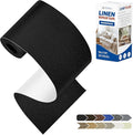 KING MOUNTAIN Linen Repair Patches, Self-Adhesive Fabric Patches, 4 X 63 inch Extra Size, Multi Color, Can be Used for Sofa Repair and Linen Clothes Repair (Black)
