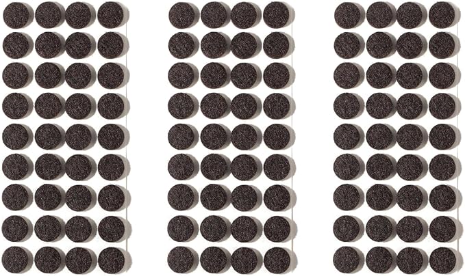 Furnigear Felt Furniture Pads for Hardwood Floors - Self Adhesive Chair Felt Pad, Floor Protector for Furniture Feet, Furniture Sliders Moving Furniture Smoothly, Anti Scratch 108 Pcs 5/8" Round Brown