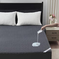 BEDLORE Twin Mattress Protector, Waterproof Noiseless Mattress Cover with Stretchable Pockets for 6-15 inches Mattress, Soft Breathable Mattress Pad Machine Washable (Dark Gray)