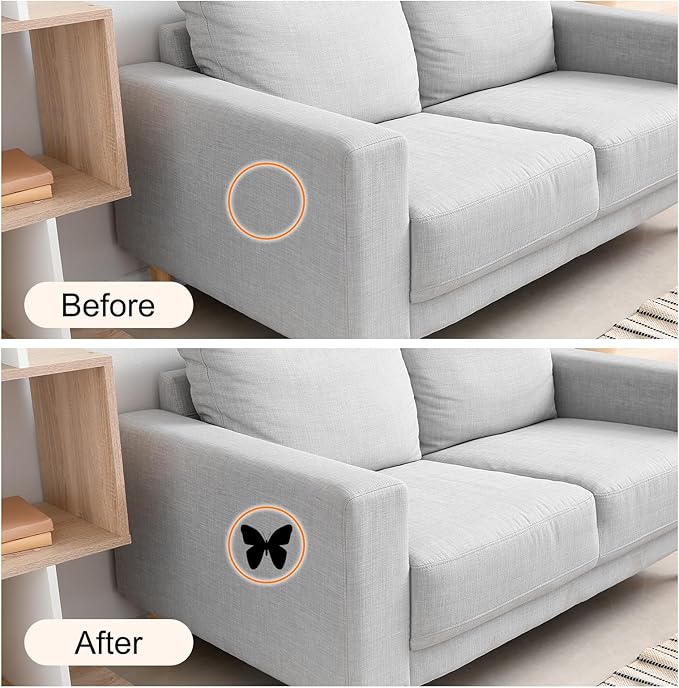 Repair Patches Repair Tape Self-Adhesive DIY Repair Patch Linen Gear Patch for Sofa, Furniture, Chair, Clothing,Tents,17x79 Inch,White