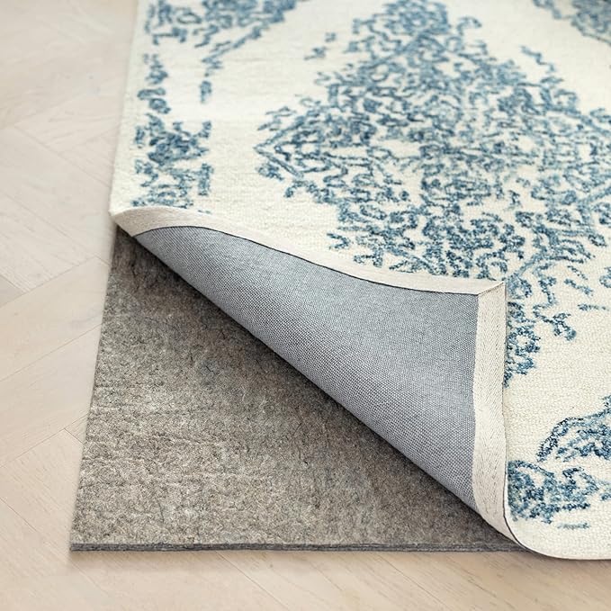 RUGPADUSA - Dual Surface - 6'7" x 9' - 3/8" Thick - Felt + Rubber - Enhanced Non-Slip Rug Pad - Adds Comfort and Protection - for Hard Surface Floors