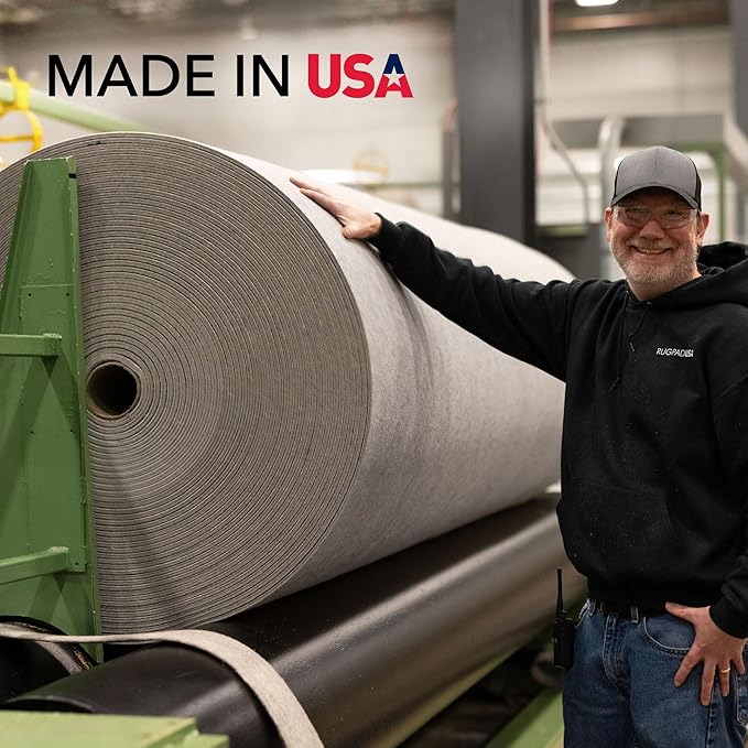 RUGPADUSA - Eco-Plush - 7'x10' - 3/8" Thick - 100% Felt - Extra Cushioned Rug Pad - Available in 3 Thicknesses, Many Custom Sizes
