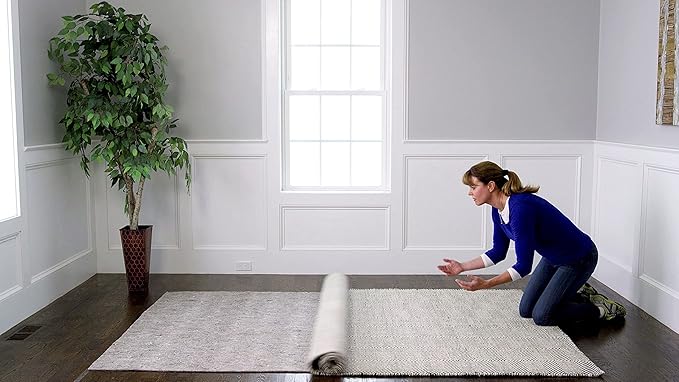 RUGPADUSA - Dual Surface - 7'10" x 10'3" - 1/8" Thick - Felt + Rubber - Non-Slip Backing Rug Pad - Adds Low-Profile Comfort and Protection