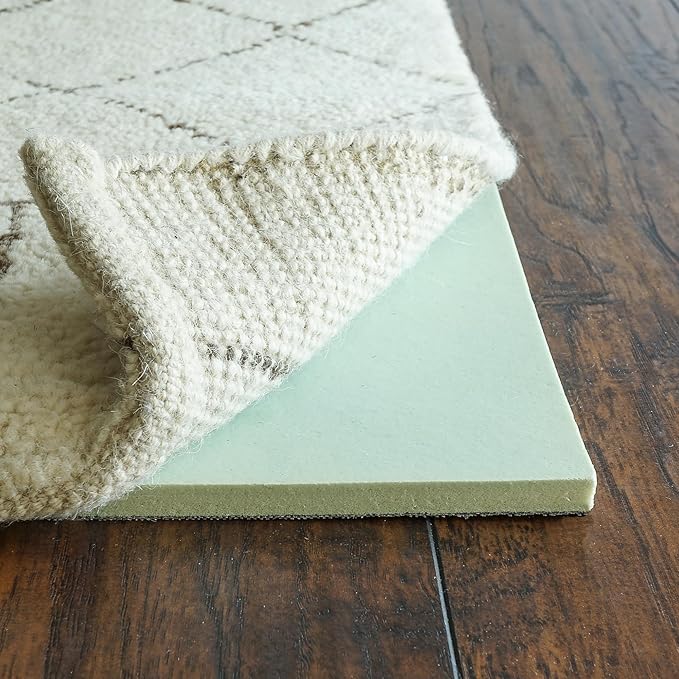 RUGPADUSA - Cloud Comfort Memory Foam - 4'x6' - 7/16" Thick - Luxurious Cushioned Rug Pad - Water Resistant