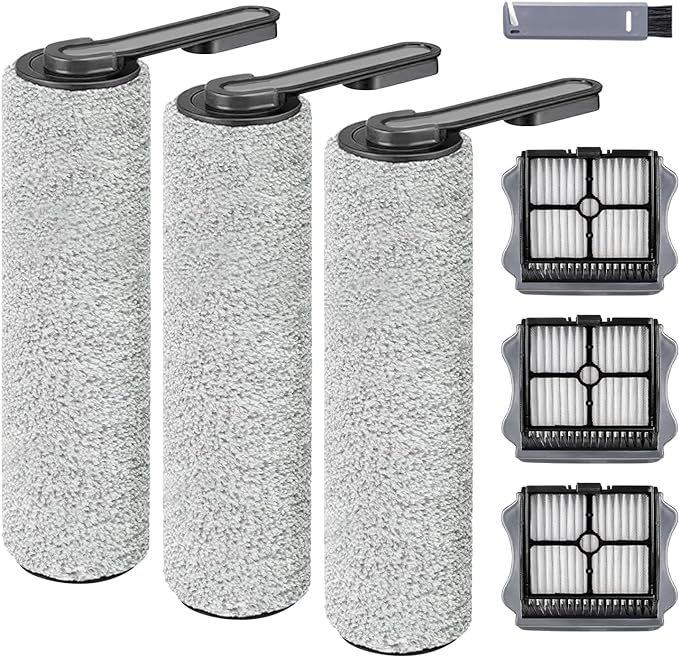 Roller Brush and Filters Replacement Compatible with Tineco Floor ONE S5/Floor One S5 Pro Cordless Vacuum Cleaner,(Not for Other S5 Series Models)3 Brushes Roller,3Filters