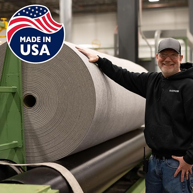 RUGPADUSA - Eco-Plush - 8'x12' - 1/4" Thick - 100% Felt - Premium Cushioned Rug Pad - Available in 3 Thicknesses, Many Custom Sizes
