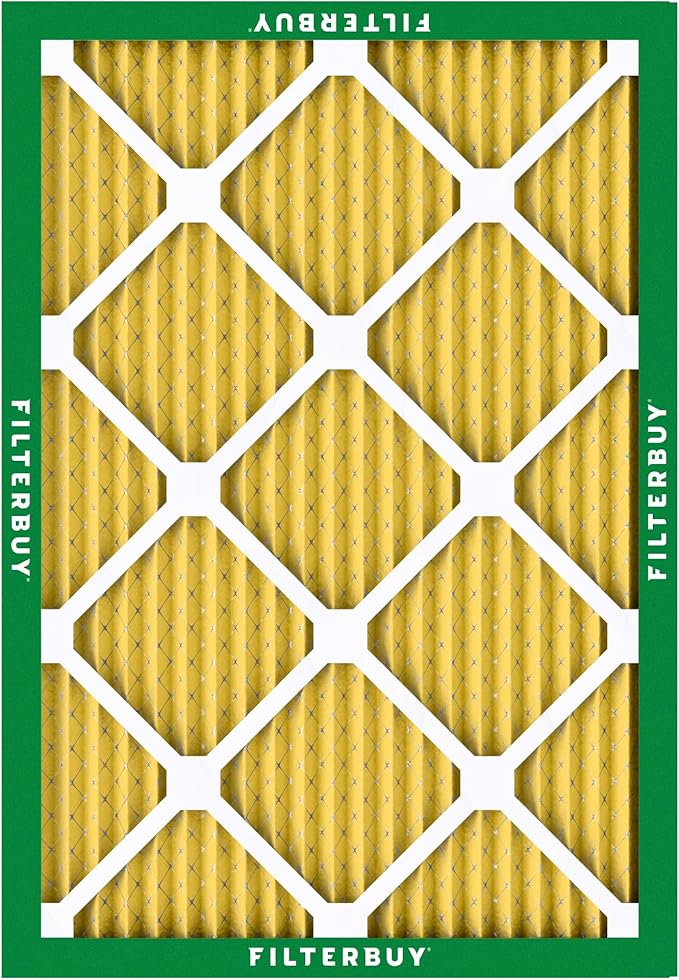 Filterbuy 24x25x1 Air Filter MERV 11 (MPR 1200) Allergen Defense Replacement (4-Pack), Electrostatic Pleated HVAC AC Furnace Filters, Made in USA (Actual Size: 23.88 x 24.88 x 0.75)