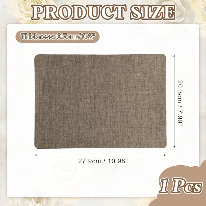 PATIKIL Linen Repair Patch, 8 x 11 Inch Self-Adhesive Linen Fabric Repair Patches for Sofa Couch Clothes Handbag Tents Car Seats Furniture, Coffee