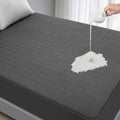 Waterproof Mattress Protector California King Size - Breathable, Noiseless, Ultra-Soft Bed Cover, Mattress Pad Cover with Deep Stretchable Pockets 8"-21" (Gray)